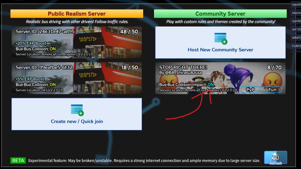 Sunshine Islands Bus Simulator servers screenshot